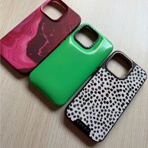 Phone Case Set - Pink, Green, and Black